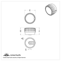 United Pacific - Chrome A/C Knob For Kenworth T680/T880 Sleeper