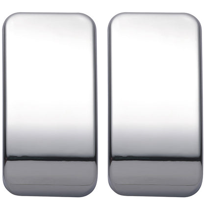 Chrome Plastic Blank Switch Covers For Kenworth T680, T880, W990 (Card Of 2)