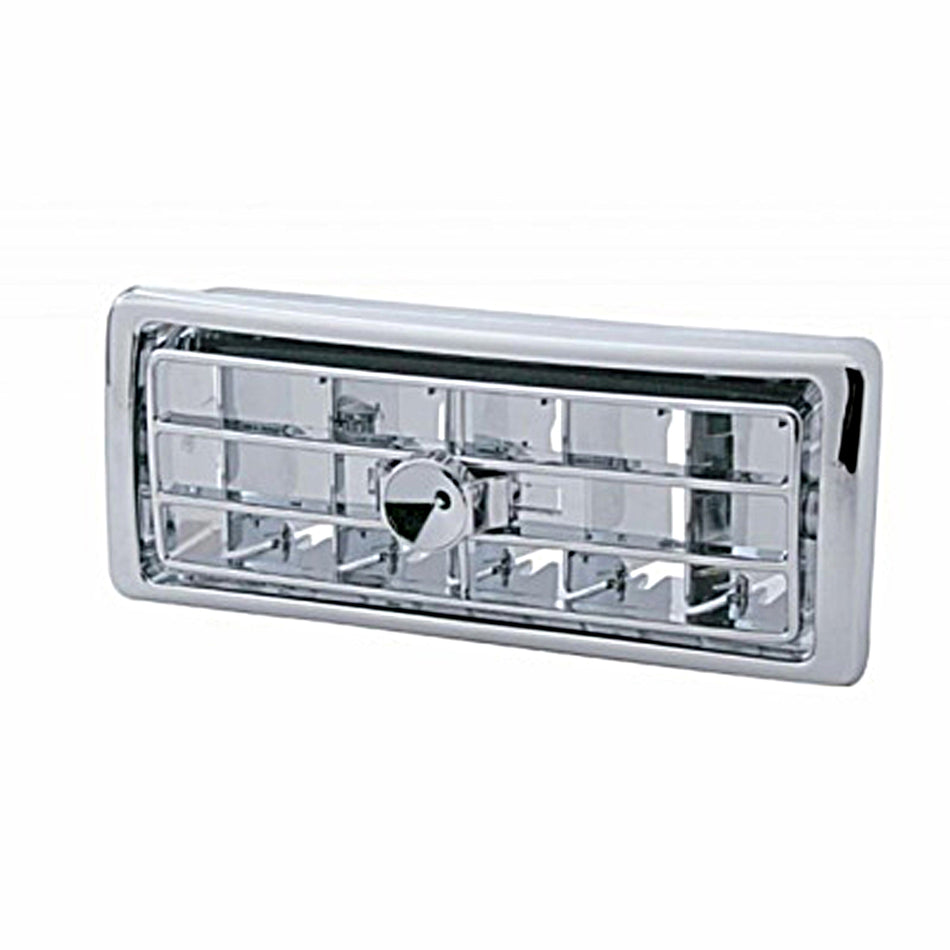 Chrome Plastic A/C Vent For 2002-2005 Kenworth - Center (Indented, Blue, Clear, Purple or Red Crystal)
