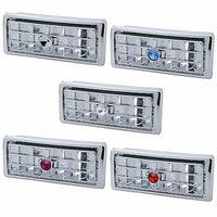 Chrome Plastic A/C Vent For 2002-2005 Kenworth - Center (Indented, Blue, Clear, Purple or Red Crystal)