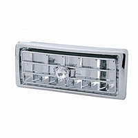 Chrome Plastic A/C Vent For 2002-2005 Kenworth - Center (Indented, Blue, Clear, Purple or Red Crystal)