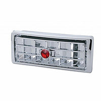 Chrome Plastic A/C Vent For 2002-2005 Kenworth - Center (Indented, Blue, Clear, Purple or Red Crystal)