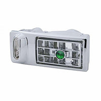 Chrome Plastic A/C Vent With Color Crystal For 2002-2005 Kenworth - Driver Side (Green or Purple Crystal)