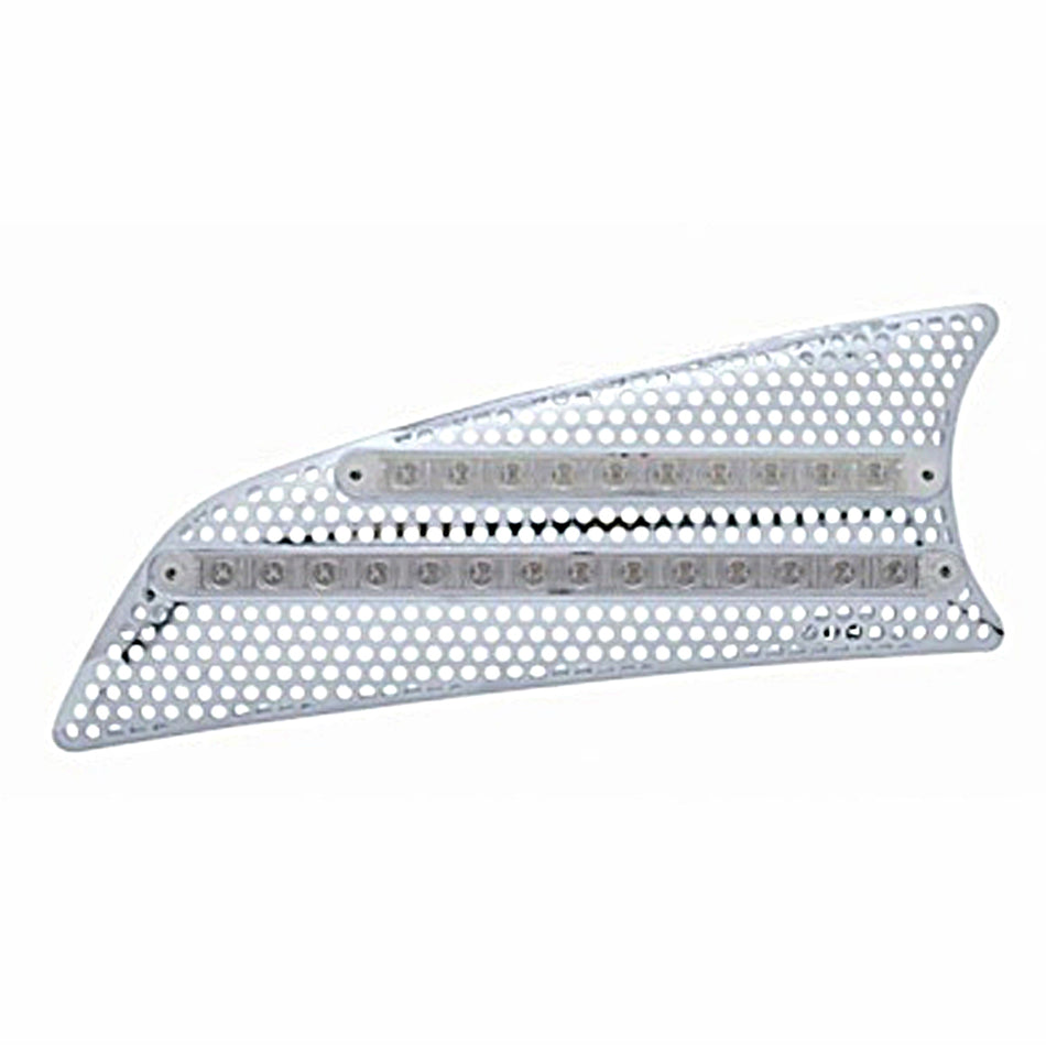 2007+ Kenworth T660 LED Air Intake (Driver or Passenger Side) - Amber or Red LEDs (Amber, Red or Clear Lens)