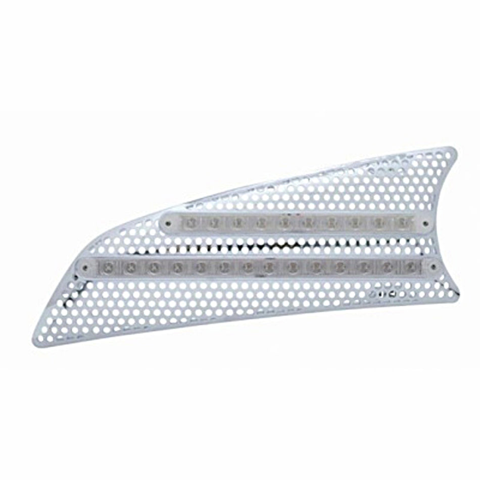 2007+ Kenworth T660 LED Air Intake (Driver or Passenger Side) - Amber or Red LEDs (Amber, Red or Clear Lens)