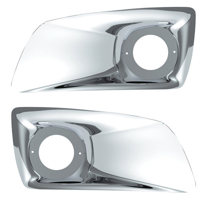 Chrome Plastic Fog Light Cover With Cab Light Opening For 2007-2017 KW T660 (Driver or Passenger Side)