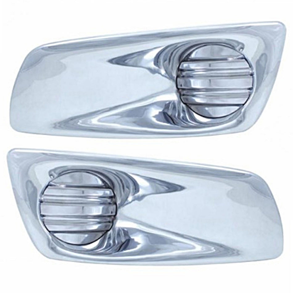 Chrome Plastic Fog Light Cover Without Light Opening For 2008-2017 Kenworth T660 (Driver or Passenger Side)