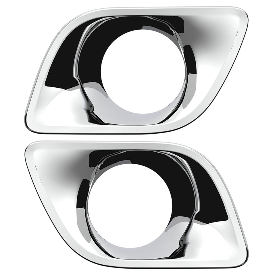 Chrome Plastic Fog Light Bezel For 2013-2021 Kenworth T680 (Driver or Passenger Side)