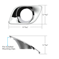 Chrome Plastic Fog Light Bezel For 2013-2021 Kenworth T680 (Driver or Passenger Side)
