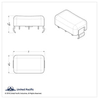 United Pacific - Volvo Switch Plug Cover - Plain (Card of 2)
