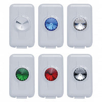 Volvo Switch Plug Cover - Indented, Blue, Clear, Green, Red or Smoke Crystal (2-Pack)