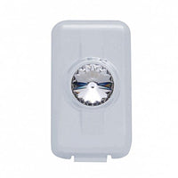 Volvo Switch Plug Cover - Indented, Blue, Clear, Green, Red or Smoke Crystal (2-Pack)