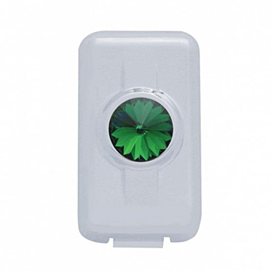 Volvo Switch Plug Cover - Indented, Blue, Clear, Green, Red or Smoke Crystal (2-Pack)