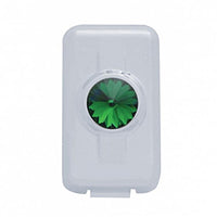 Volvo Switch Plug Cover - Indented, Blue, Clear, Green, Red or Smoke Crystal (2-Pack)