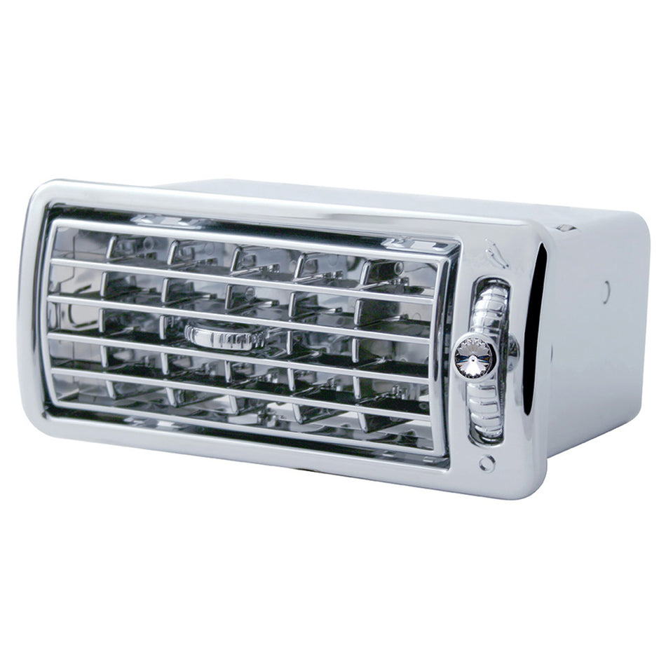 United Pacific - A/C Vent For Volvo (Indented, Blue, Clear, Green, Purple or Red Crystal)