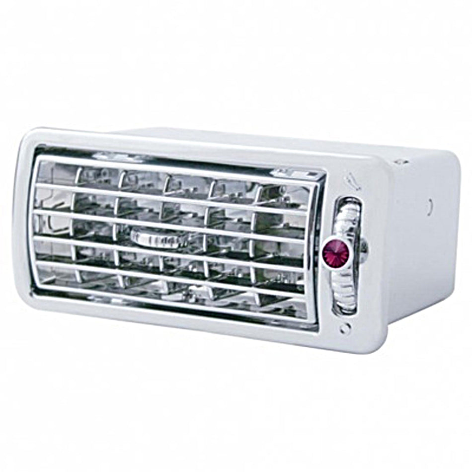 United Pacific - A/C Vent For Volvo (Indented, Blue, Clear, Green, Purple or Red Crystal)