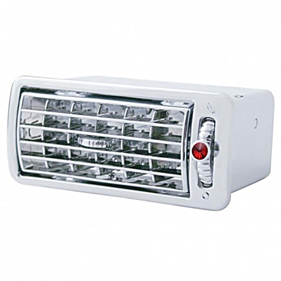 United Pacific - A/C Vent For Volvo (Indented, Blue, Clear, Green, Purple or Red Crystal)