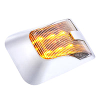 United Pacific - Chrome LED Door Side Marker Light Bezel For 1998-2024 Volvo VNL