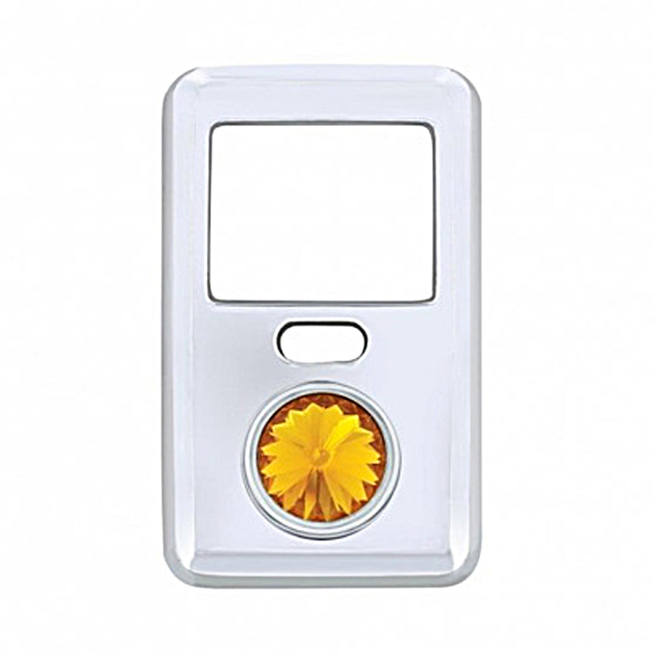 Rocker Switch Cover With Crystal For 1998-2018 Volvo VNL (Amber, Blue, Clear, Green, Purple or Red Crystal)