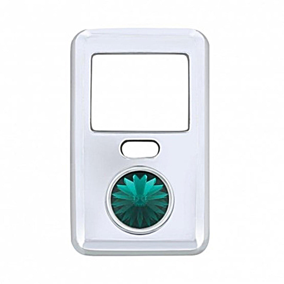Rocker Switch Cover With Crystal For 1998-2018 Volvo VNL (Amber, Blue, Clear, Green, Purple or Red Crystal)