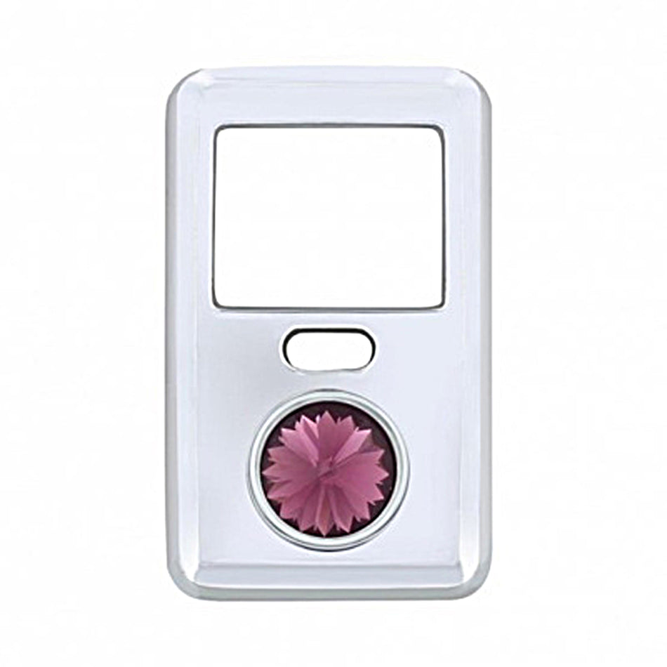Rocker Switch Cover With Crystal For 1998-2018 Volvo VNL (Amber, Blue, Clear, Green, Purple or Red Crystal)