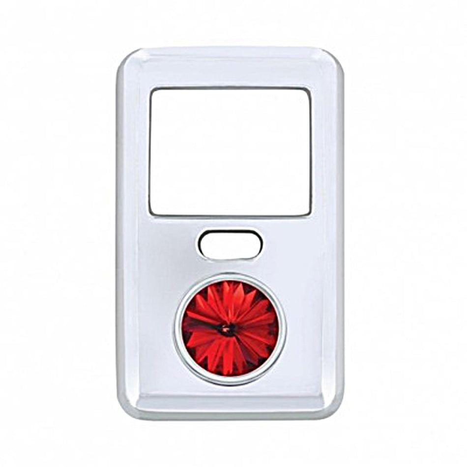 Rocker Switch Cover With Crystal For 1998-2018 Volvo VNL (Amber, Blue, Clear, Green, Purple or Red Crystal)
