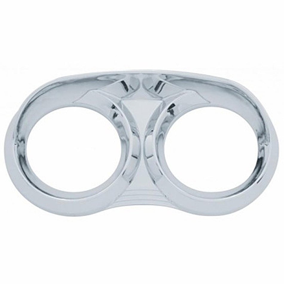 United Pacific - 2 Gauge Cluster Bezel With Visor For 2001-2005 Peterbilt 379 & 378