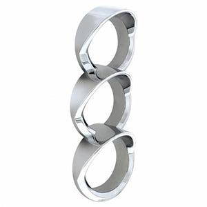 Chrome Plastic Center Dash 3-Gauge Cluster Bezel With Visor For 2013-2021 Peterbilt 579 - Left or Right Side