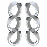 Chrome Plastic Center Dash 3-Gauge Cluster Bezel With Visor For 2013-2021 Peterbilt 579 - Left or Right Side