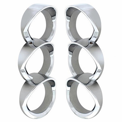 Chrome Plastic Center Dash 3-Gauge Cluster Bezel With Visor For 2013-2021 Peterbilt 579 - Left or Right Side