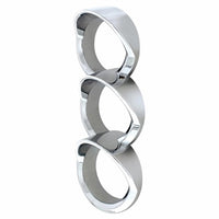 Chrome Plastic Center Dash 3-Gauge Cluster Bezel With Visor For 2013-2021 Peterbilt 579 - Left or Right Side