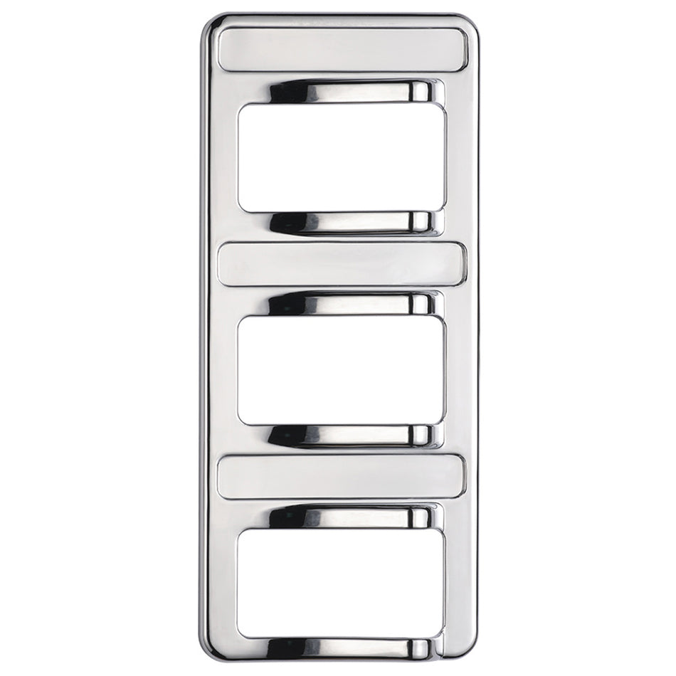 Chrome 3-Rocker Switch Cover For Peterbilt 579 (2012-2019) & 567 (2014-2019) - 3 Switches