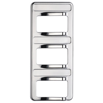 Chrome 3-Rocker Switch Cover For Peterbilt 579 (2012-2019) & 567 (2014-2019) - 3 Switches