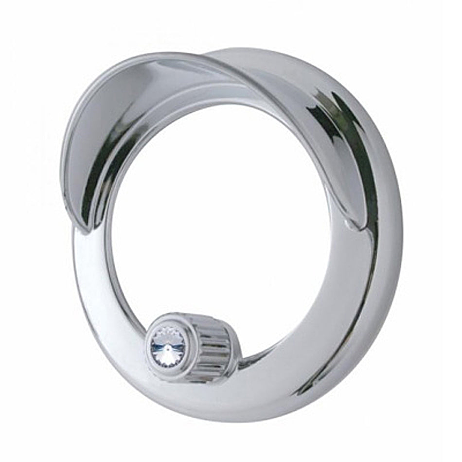 Clock Bezel With Visor For Freightliner Century/Coronado/Columbia (Indented, Copper, Blue, Clear, Green, Purple or Red Crystal)