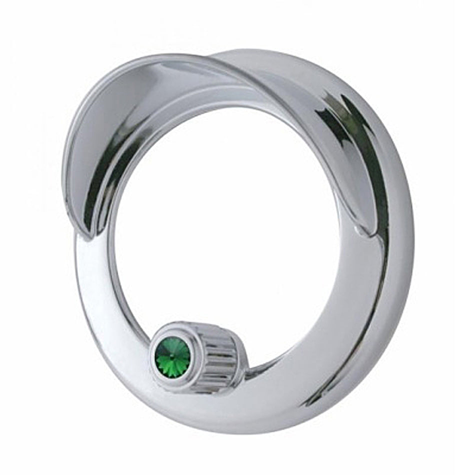 Clock Bezel With Visor For Freightliner Century/Coronado/Columbia (Indented, Copper, Blue, Clear, Green, Purple or Red Crystal)