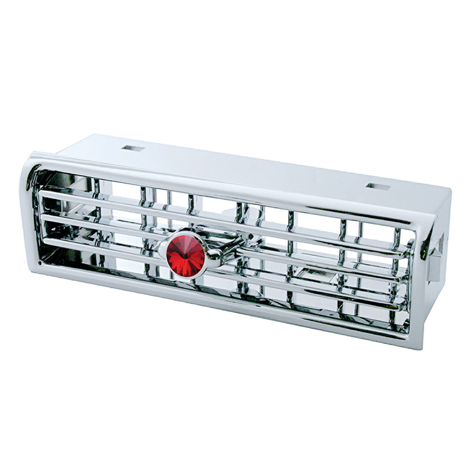 United Pacific - Chrome Plastic A/C Vent With Red Crystal For Freightliner