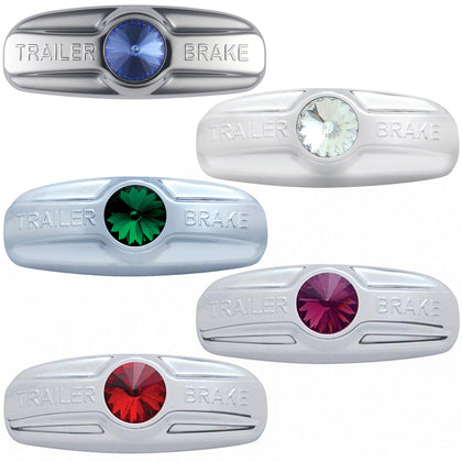Trailer Brake Cover W/Crystal For Freightliner Century (1996-2011), Columbia (2001-2017) - Blue, Clear, Green, Purple or Red