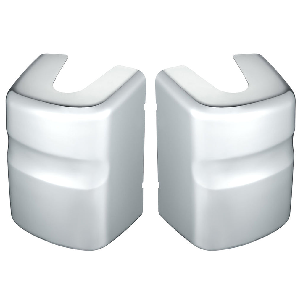 Chrome Plastic Bottom Mirror Post Covers For 2000-2010 International 9200I/9400I/9900I (Pair)
