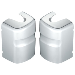 Chrome Plastic Bottom Mirror Post Covers For 2000-2010 International 9200I/9400I/9900I (Pair)