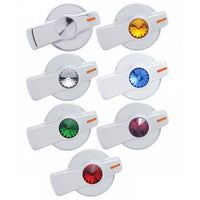 A/C Knob (Newer Model) For 2005-2010 Freightliner (Indented, Amber, Blue, Clear, Green, Purple or Red Crystal)