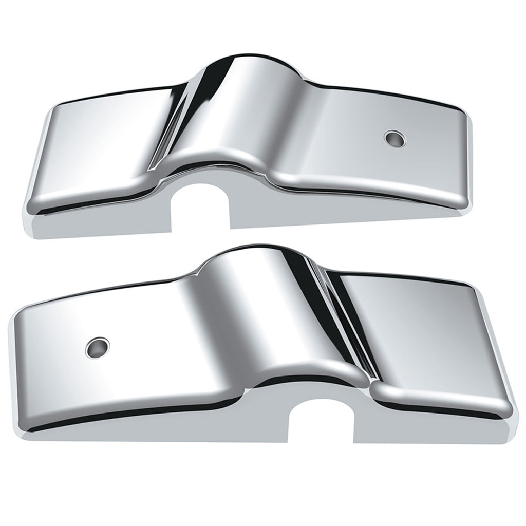 Chrome Plastic Bottom Mirror Post Cover Set For 1996-2010 Freightliner Century (Pair)