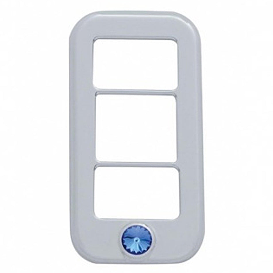 Rocker Switch Cover With 3 Openings & Crystal For Freightliner (3-Pack) - Various Crystal Colors