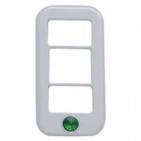 Rocker Switch Cover With 3 Openings & Crystal For Freightliner (3-Pack) - Various Crystal Colors