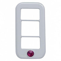 Rocker Switch Cover With 3 Openings & Crystal For Freightliner (3-Pack) - Various Crystal Colors