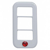 Rocker Switch Cover With 3 Openings & Crystal For Freightliner (3-Pack) - Various Crystal Colors