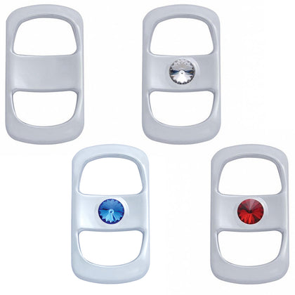 Rocker Switch Cover For Freightliner (3-Pack) - Plain, Blue, Clear or Red Crystal