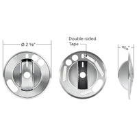 Chrome Plastic 2-Piece Headlight With Fog Light Switch Cover For 2008-2017 Freightliner Cascadia