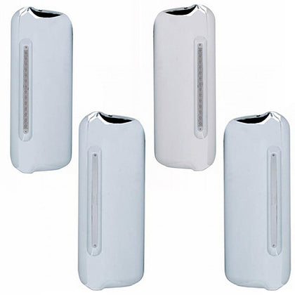 Mirror Cover With 14 LED 12" Light Bar For 2005+ Freightliner (Driver or Passenger Side) - Amber LEDs (Amber or Chrome Lens)