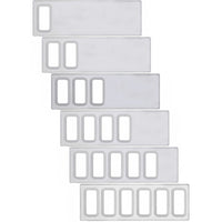 United Pacific - Chrome Plastic Dash Switch Panel Cover For International - Various Openings