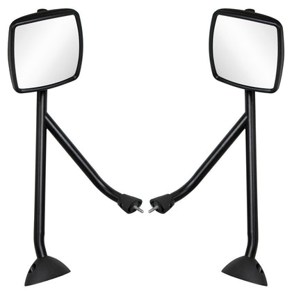 Black Hood Mirror Assembly For 2006-2017 International Prostar - Driver or Passenger Side